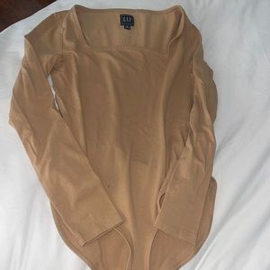 Gap Beige Square Neck Bodysuit